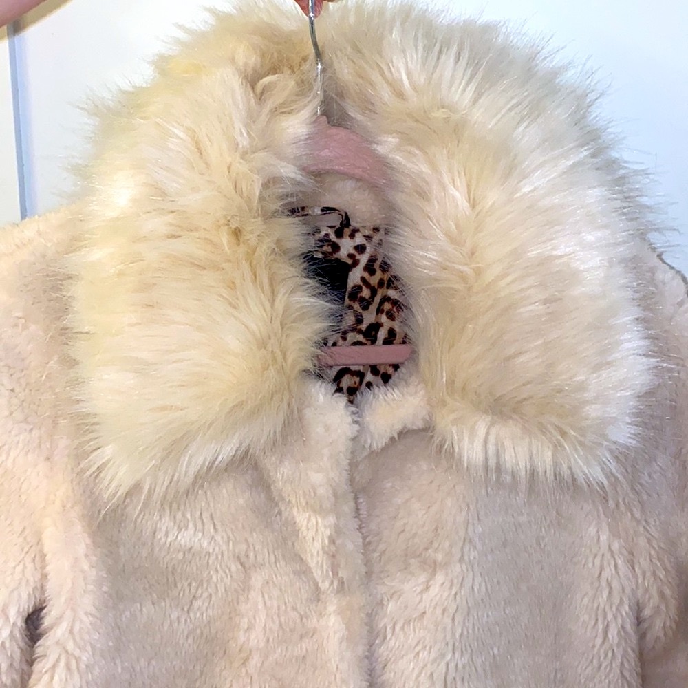 Cream Faux Fur Coat